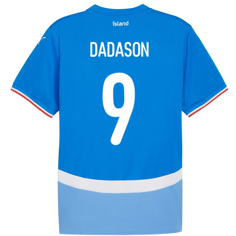 Danxen Barn Island Viktor Dadason #9 Blå Hjemmetrøye Drakt Trøye 24-26 Skjorter T-Skjorte