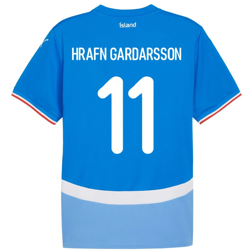Danxen Barn Island Bjarki Hrafn Gardarsson #11 Blå Hjemmetrøye Drakt Trøye 24-26 Skjorter T-Skjorte