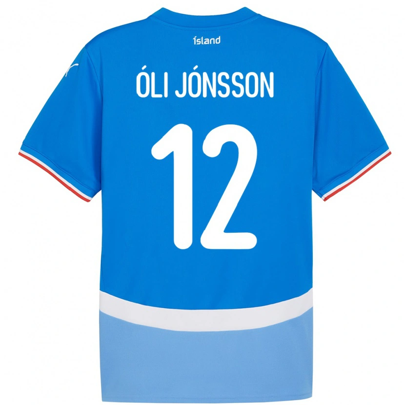 Danxen Barn Island Haukur Óli Jónsson #12 Blå Hjemmetrøye Drakt Trøye 24-26 Skjorter T-Skjorte