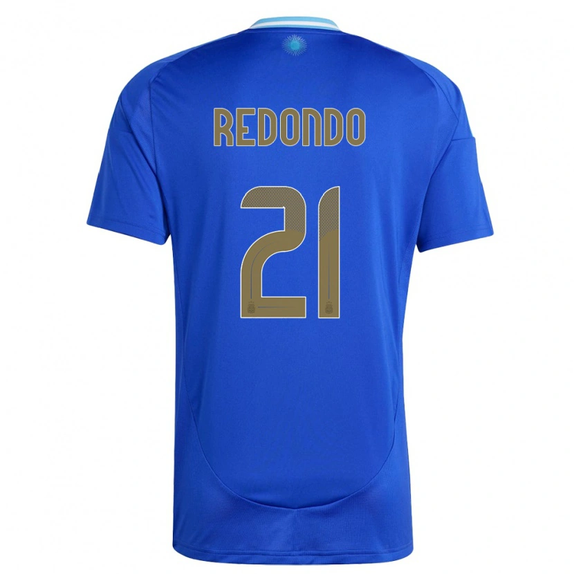 Danxen Barn Argentina Federico Redondo #21 Blå Bortetrøye Drakt Trøye 24-26 Skjorter T-Skjorte