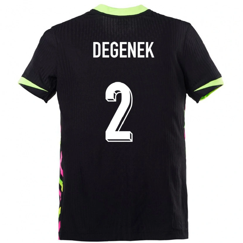 Danxen Barn Australia Milos Degenek #2 Mørkeblå Bortetrøye Drakt Trøye 24-26 Skjorter T-Skjorte