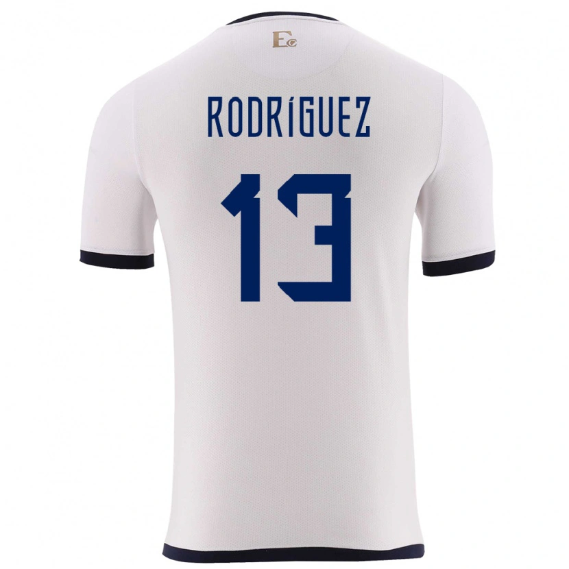 Danxen Barn Ecuador Emerson Rodríguez #13 Hvit Bortetrøye Drakt Trøye 24-26 Skjorter T-Skjorte