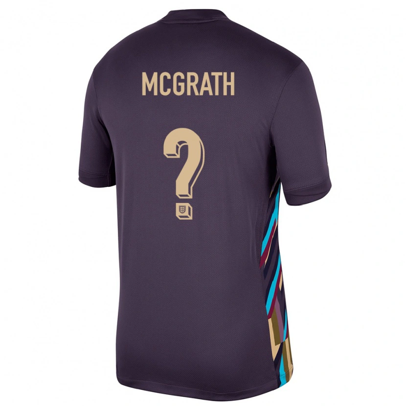 Danxen Barn England Jack Mcgrath #0 Mørk Rosin Bortetrøye Drakt Trøye 24-26 Skjorter T-Skjorte