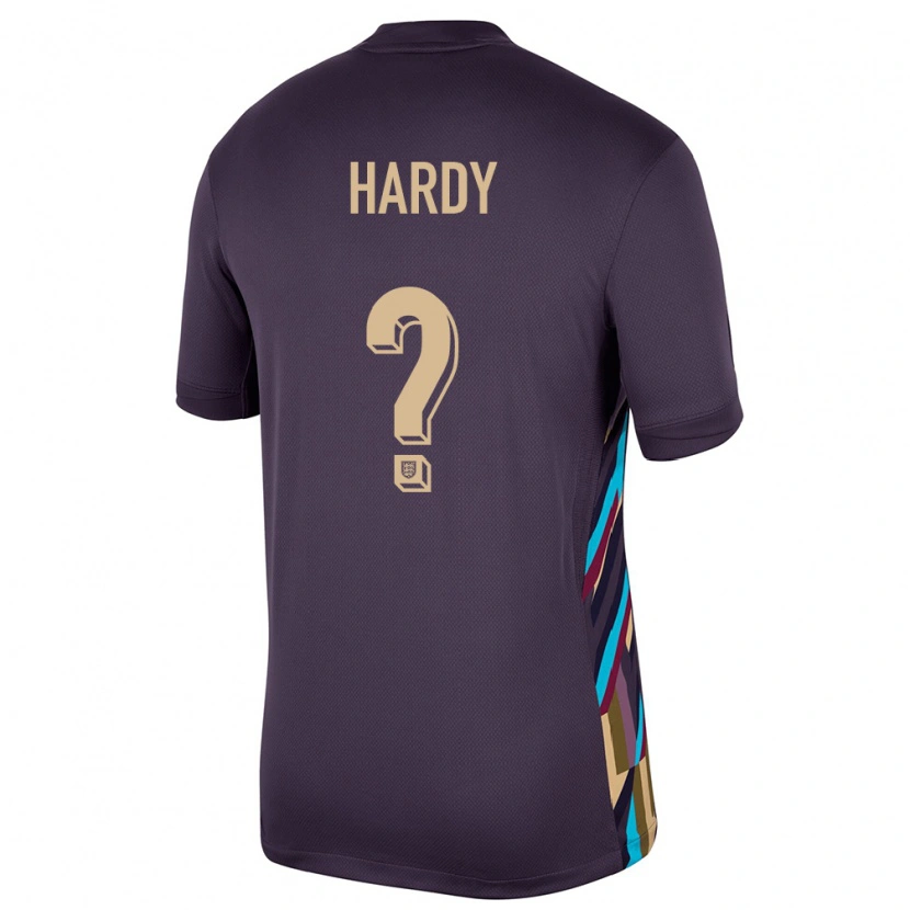 Danxen Barn England Charlie Hardy #0 Mørk Rosin Bortetrøye Drakt Trøye 24-26 Skjorter T-Skjorte