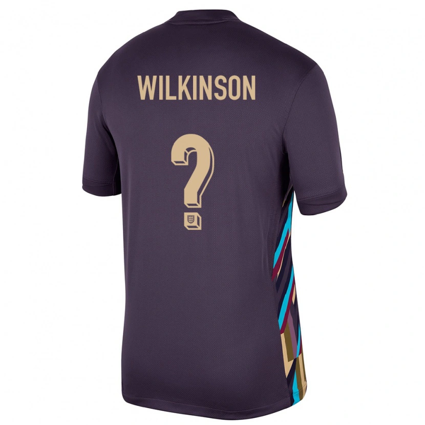 Danxen Barn England Oliver Wilkinson #0 Mørk Rosin Bortetrøye Drakt Trøye 24-26 Skjorter T-Skjorte
