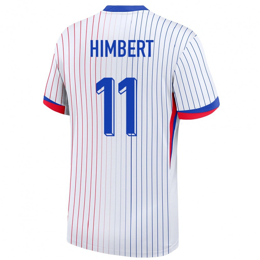 Danxen Barn Frankrike Rémi Himbert #11 Hvit Bortetrøye Drakt Trøye 24-26 Skjorter T-Skjorte
