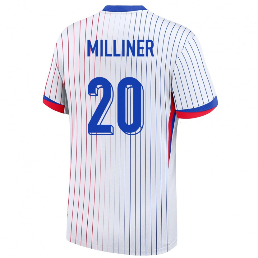 Danxen Barn Frankrike Léo Milliner #20 Hvit Bortetrøye Drakt Trøye 24-26 Skjorter T-Skjorte