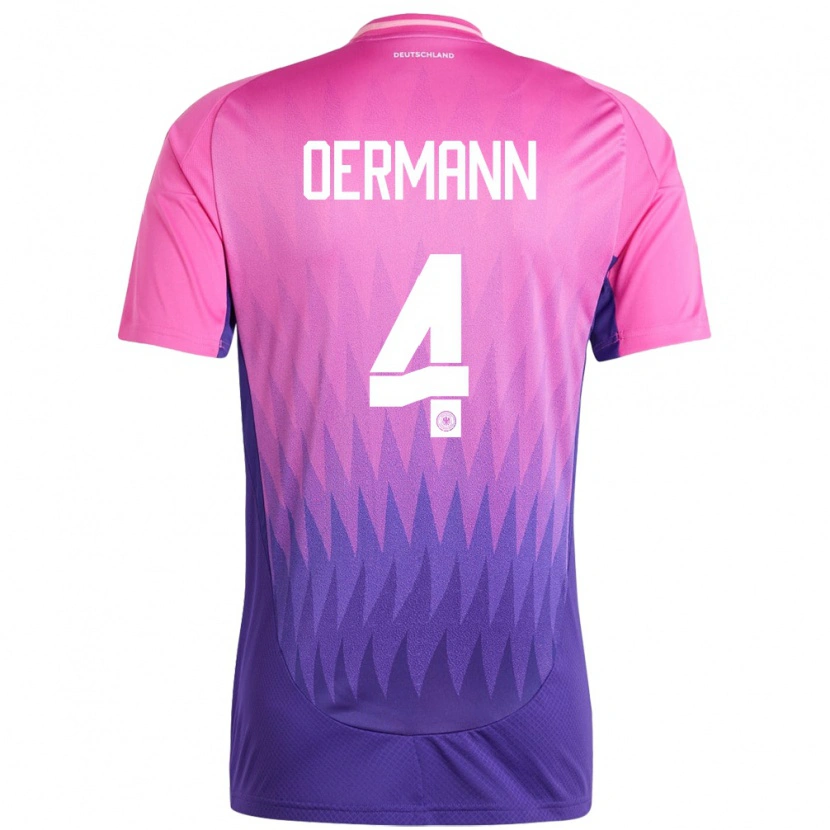 Danxen Barn Tyskland Tim Oermann #4 Rosa Lilla Bortetrøye Drakt Trøye 24-26 Skjorter T-Skjorte