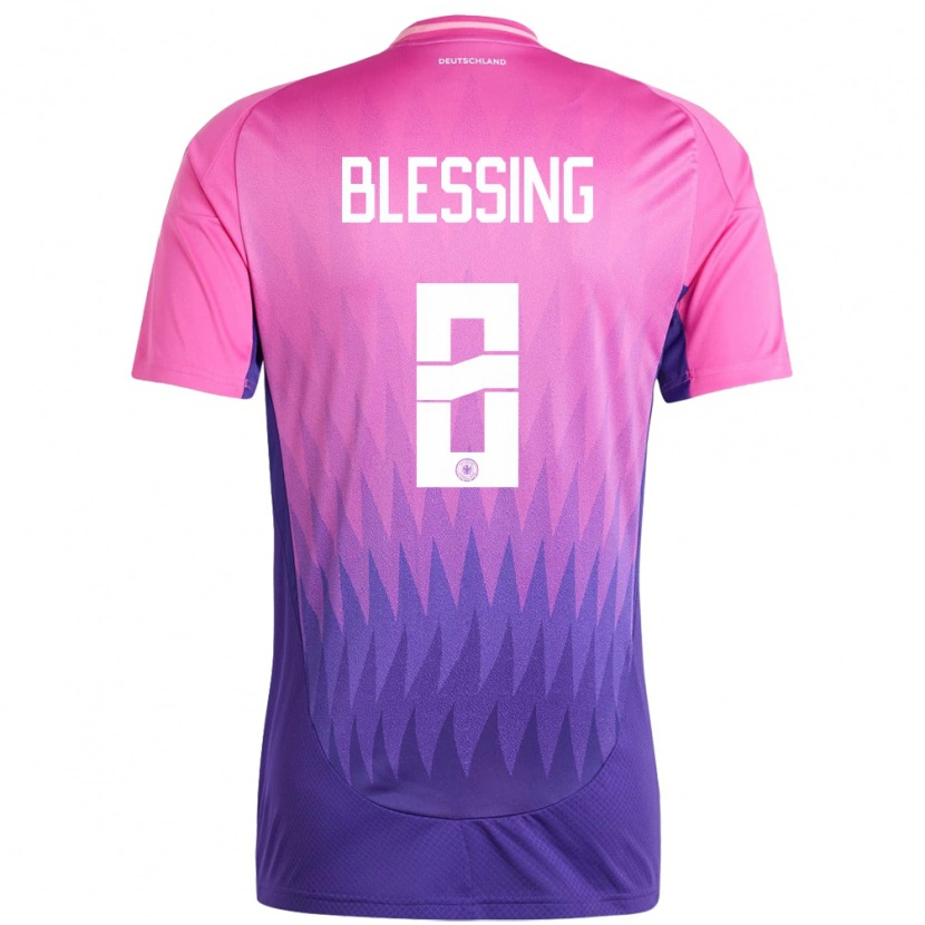 Danxen Barn Tyskland Èlisée Blessing #8 Rosa Lilla Bortetrøye Drakt Trøye 24-26 Skjorter T-Skjorte