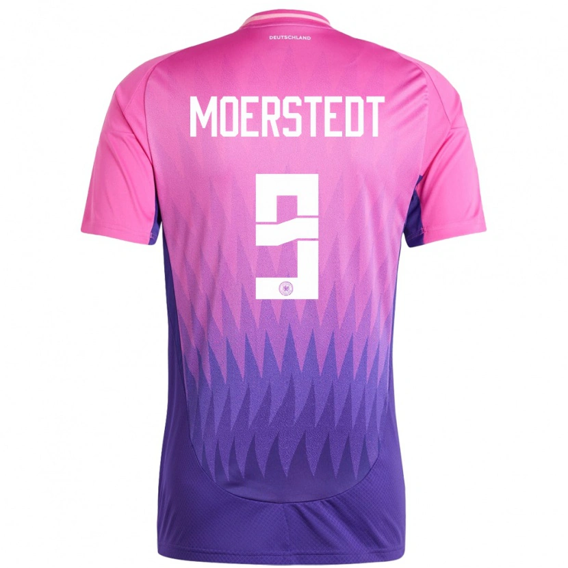 Danxen Barn Tyskland Max Moerstedt #9 Rosa Lilla Bortetrøye Drakt Trøye 24-26 Skjorter T-Skjorte