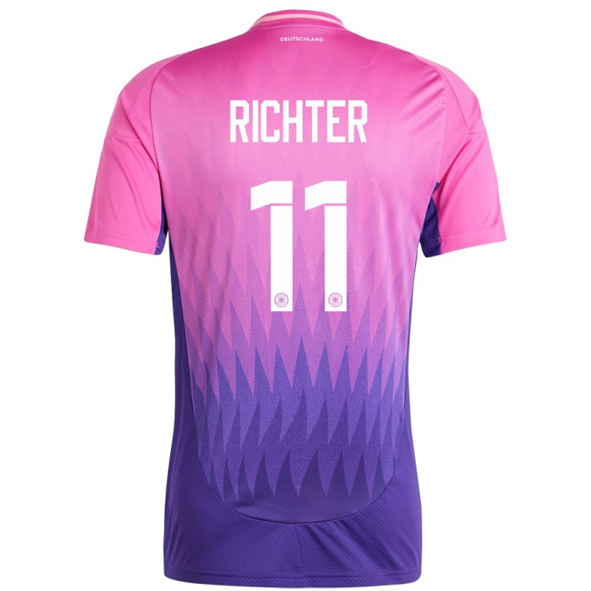 Danxen Barn Tyskland Daniel Richter #11 Rosa Lilla Bortetrøye Drakt Trøye 24-26 Skjorter T-Skjorte