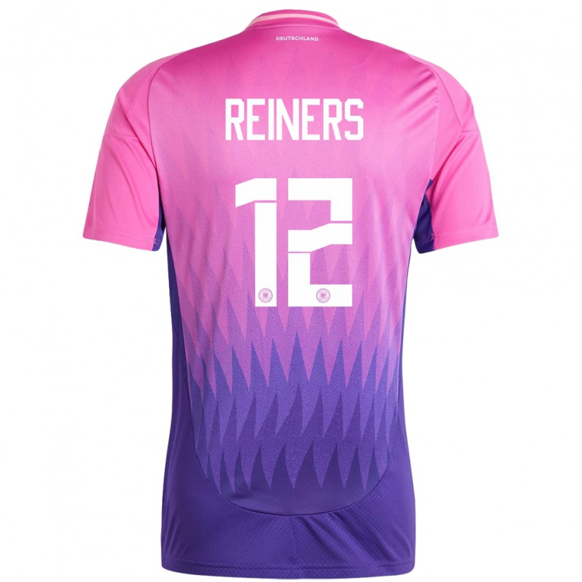 Danxen Barn Tyskland Leonard Reiners #12 Rosa Lilla Bortetrøye Drakt Trøye 24-26 Skjorter T-Skjorte