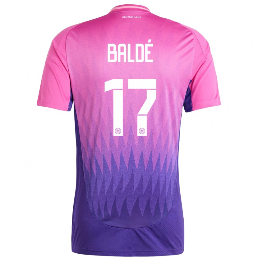 Danxen Barn Tyskland Fabio Baldé #17 Rosa Lilla Bortetrøye Drakt Trøye 24-26 Skjorter T-Skjorte