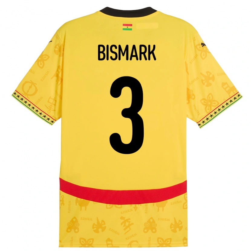 Danxen Barn Ghana Anim Bismark #3 Gul Bortetrøye Drakt Trøye 24-26 Skjorter T-Skjorte