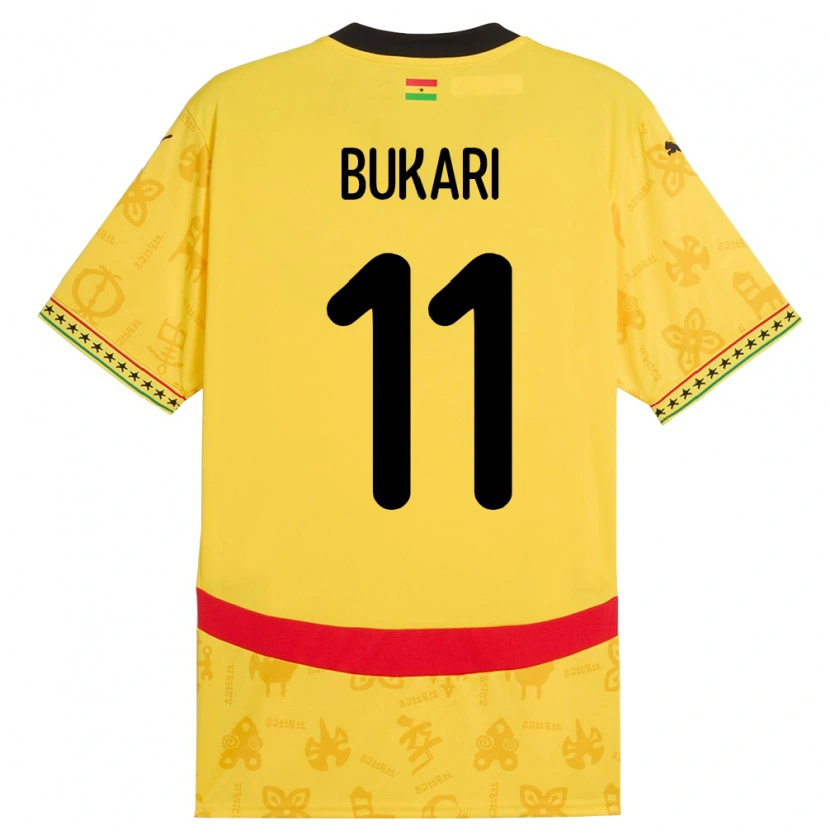 Danxen Barn Ghana Osman Bukari #11 Gul Bortetrøye Drakt Trøye 24-26 Skjorter T-Skjorte