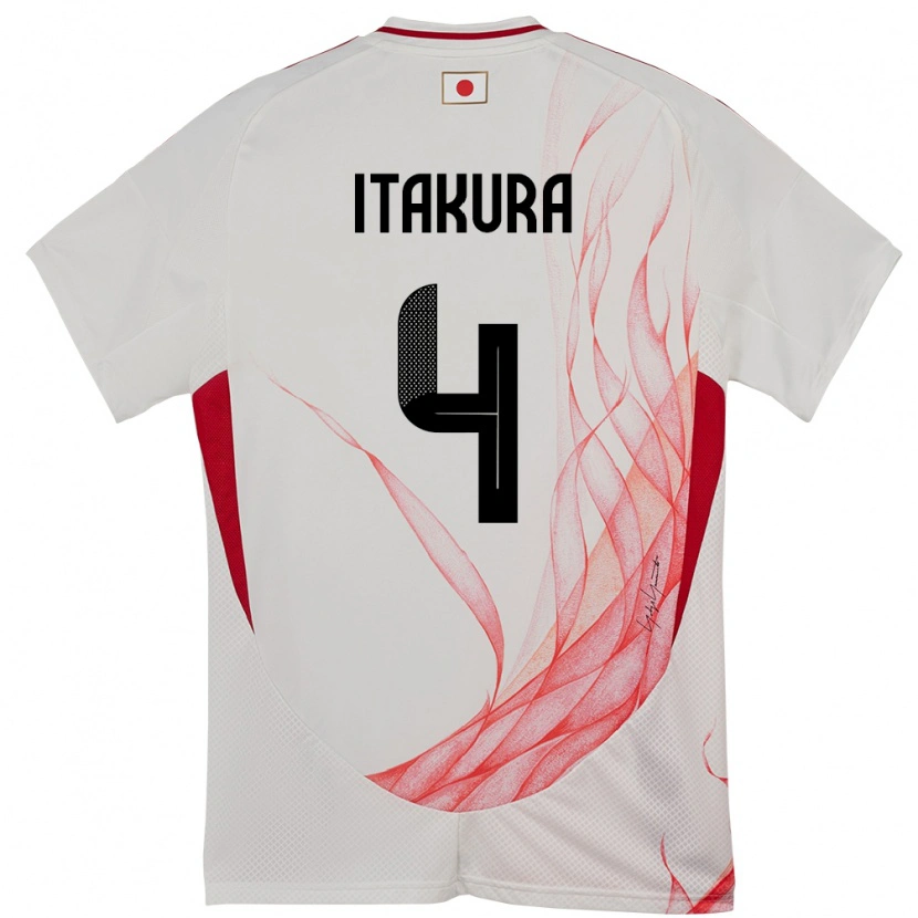 Danxen Barn Japan Ko Itakura #4 Hvit Bortetrøye Drakt Trøye 24-26 Skjorter T-Skjorte