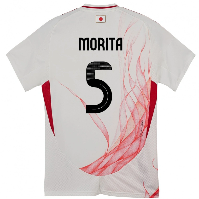 Danxen Barn Japan Hidemasa Morita #5 Hvit Bortetrøye Drakt Trøye 24-26 Skjorter T-Skjorte