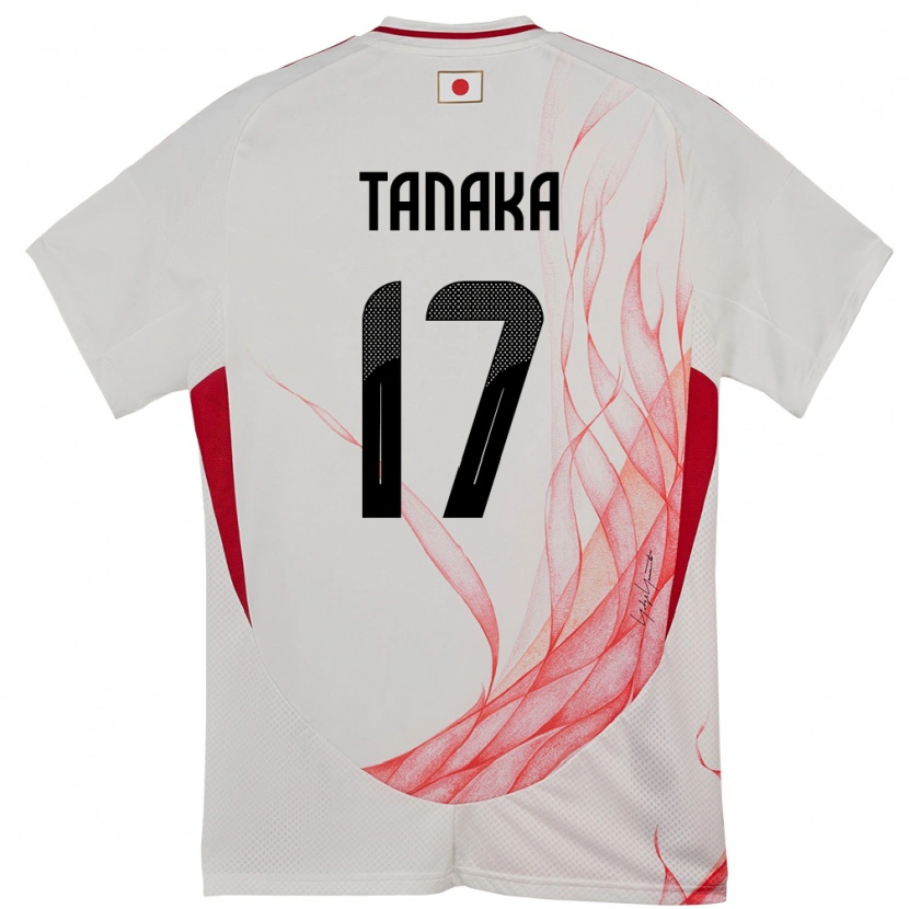 Danxen Barn Japan Ao Tanaka #17 Hvit Bortetrøye Drakt Trøye 24-26 Skjorter T-Skjorte