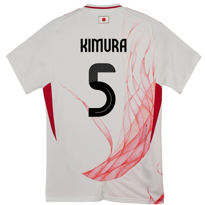 Danxen Barn Japan Seiji Kimura #5 Hvit Bortetrøye Drakt Trøye 24-26 Skjorter T-Skjorte