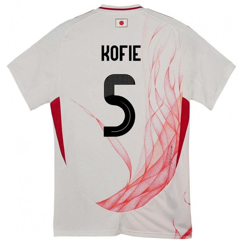 Danxen Barn Japan Shota Kofie #5 Hvit Bortetrøye Drakt Trøye 24-26 Skjorter T-Skjorte