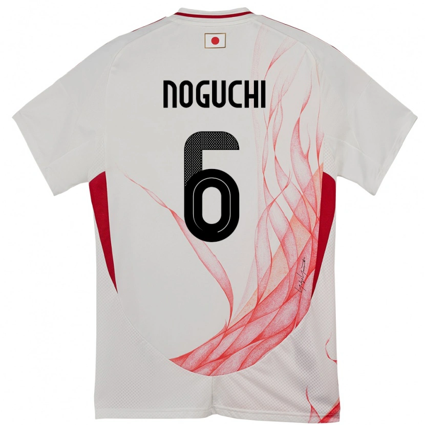 Danxen Barn Japan Rento Noguchi #6 Hvit Bortetrøye Drakt Trøye 24-26 Skjorter T-Skjorte