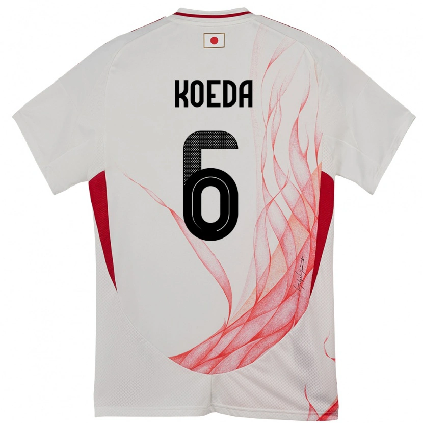 Danxen Barn Japan Sakutaro Koeda #6 Hvit Bortetrøye Drakt Trøye 24-26 Skjorter T-Skjorte