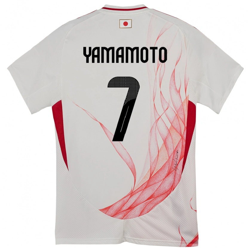 Danxen Barn Japan Rihito Yamamoto #7 Hvit Bortetrøye Drakt Trøye 24-26 Skjorter T-Skjorte