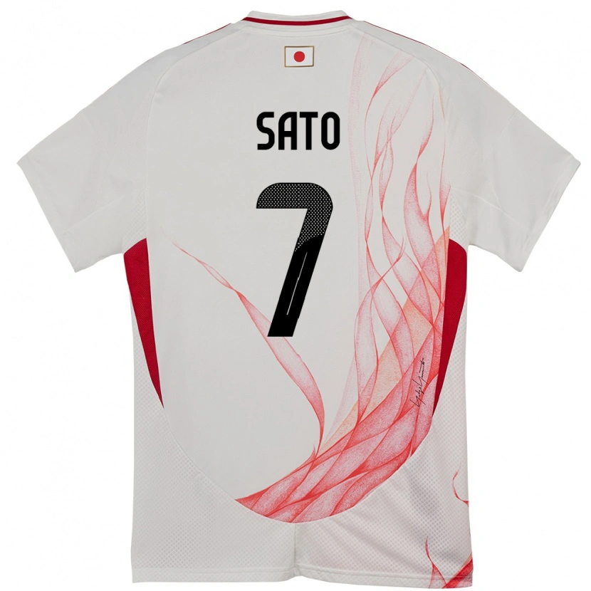 Danxen Barn Japan Ryunosuke Sato #7 Hvit Bortetrøye Drakt Trøye 24-26 Skjorter T-Skjorte