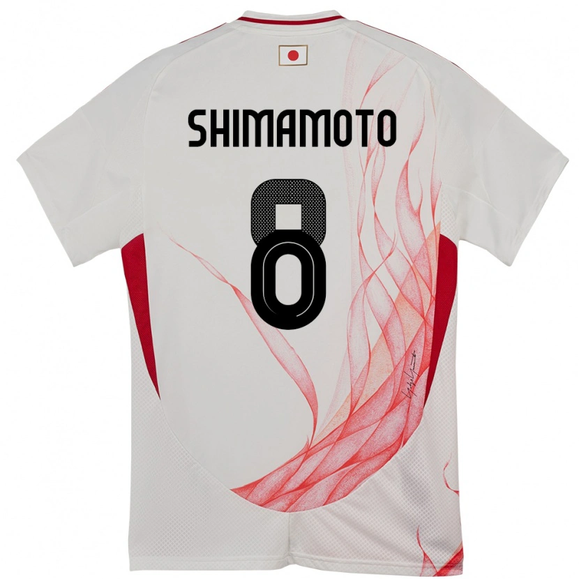 Danxen Barn Japan Yudai Shimamoto #8 Hvit Bortetrøye Drakt Trøye 24-26 Skjorter T-Skjorte