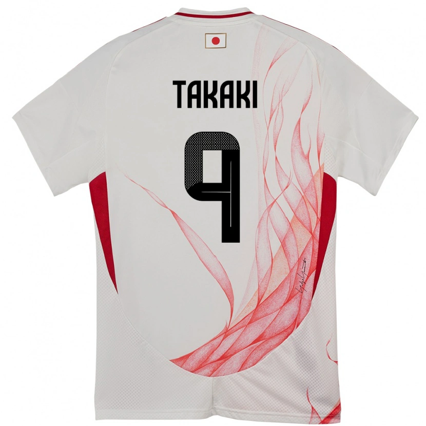 Danxen Barn Japan Eito Takaki #9 Hvit Bortetrøye Drakt Trøye 24-26 Skjorter T-Skjorte