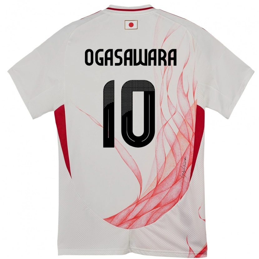 Danxen Barn Japan Hiro Ogasawara #10 Hvit Bortetrøye Drakt Trøye 24-26 Skjorter T-Skjorte