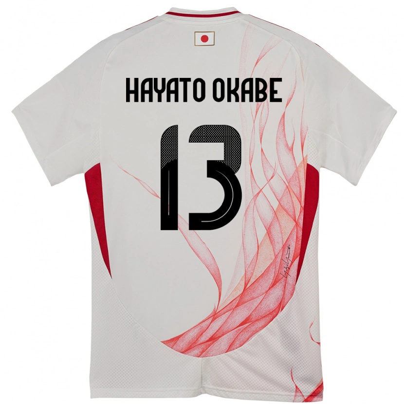 Danxen Barn Japan Tariqkani Hayato Okabe #13 Hvit Bortetrøye Drakt Trøye 24-26 Skjorter T-Skjorte