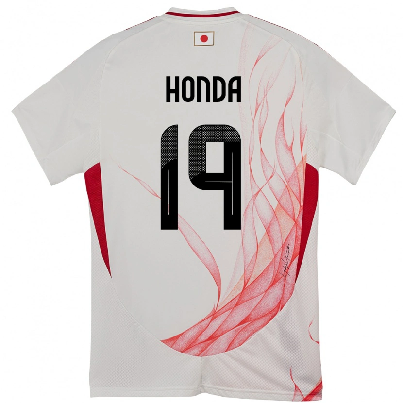 Danxen Barn Japan Fuchi Honda #19 Hvit Bortetrøye Drakt Trøye 24-26 Skjorter T-Skjorte