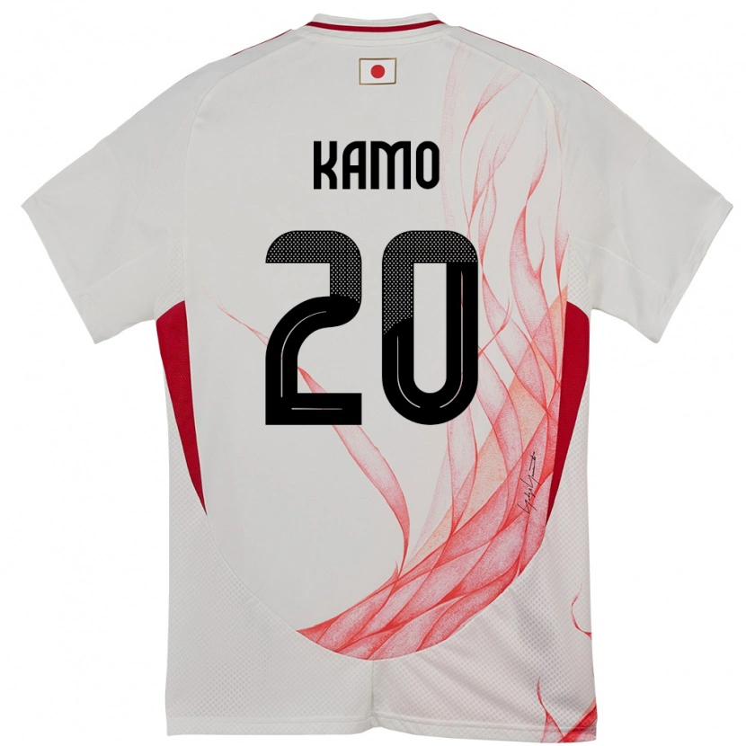 Danxen Barn Japan Yuito Kamo #20 Hvit Bortetrøye Drakt Trøye 24-26 Skjorter T-Skjorte