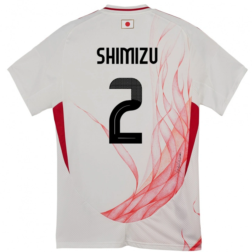 Danxen Barn Japan Risa Shimizu #2 Hvit Bortetrøye Drakt Trøye 24-26 Skjorter T-Skjorte