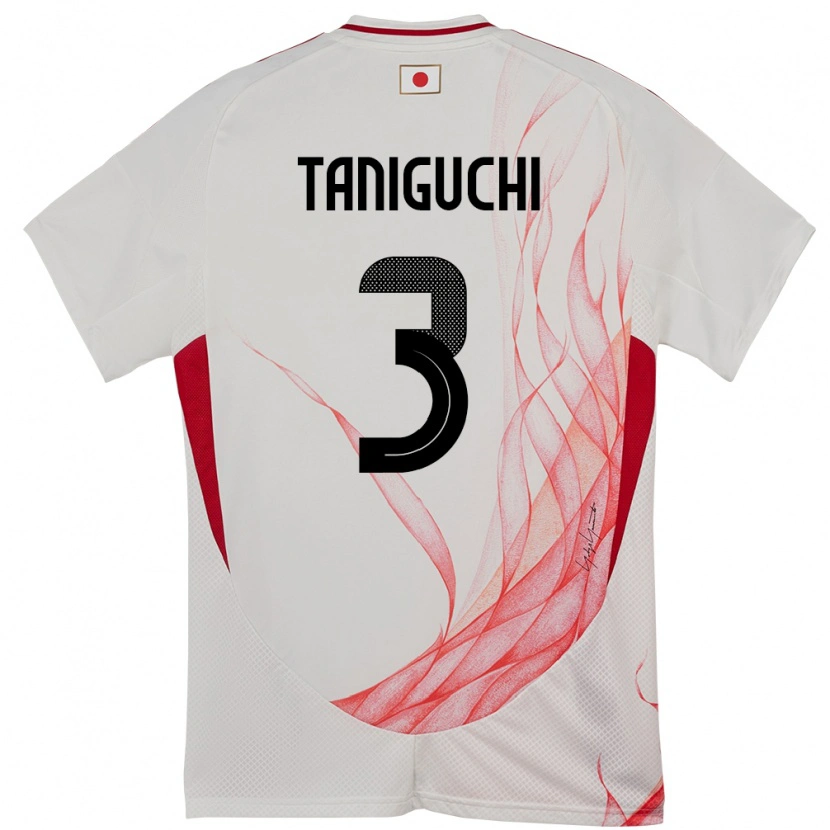 Danxen Barn Japan Shogo Taniguchi #3 Hvit Bortetrøye Drakt Trøye 24-26 Skjorter T-Skjorte
