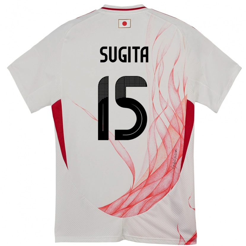 Danxen Barn Japan Hina Sugita #15 Hvit Bortetrøye Drakt Trøye 24-26 Skjorter T-Skjorte