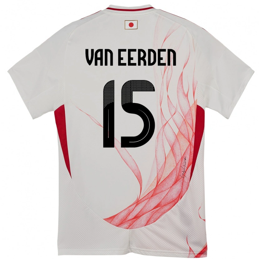 Danxen Barn Japan Shawn Van Eerden #15 Hvit Bortetrøye Drakt Trøye 24-26 Skjorter T-Skjorte