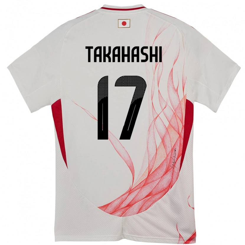 Danxen Barn Japan Hana Takahashi #17 Hvit Bortetrøye Drakt Trøye 24-26 Skjorter T-Skjorte
