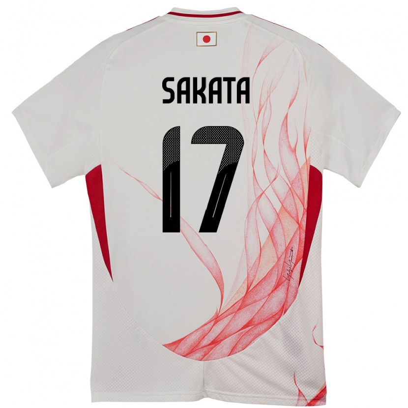 Danxen Barn Japan Reiya Sakata #17 Hvit Bortetrøye Drakt Trøye 24-26 Skjorter T-Skjorte