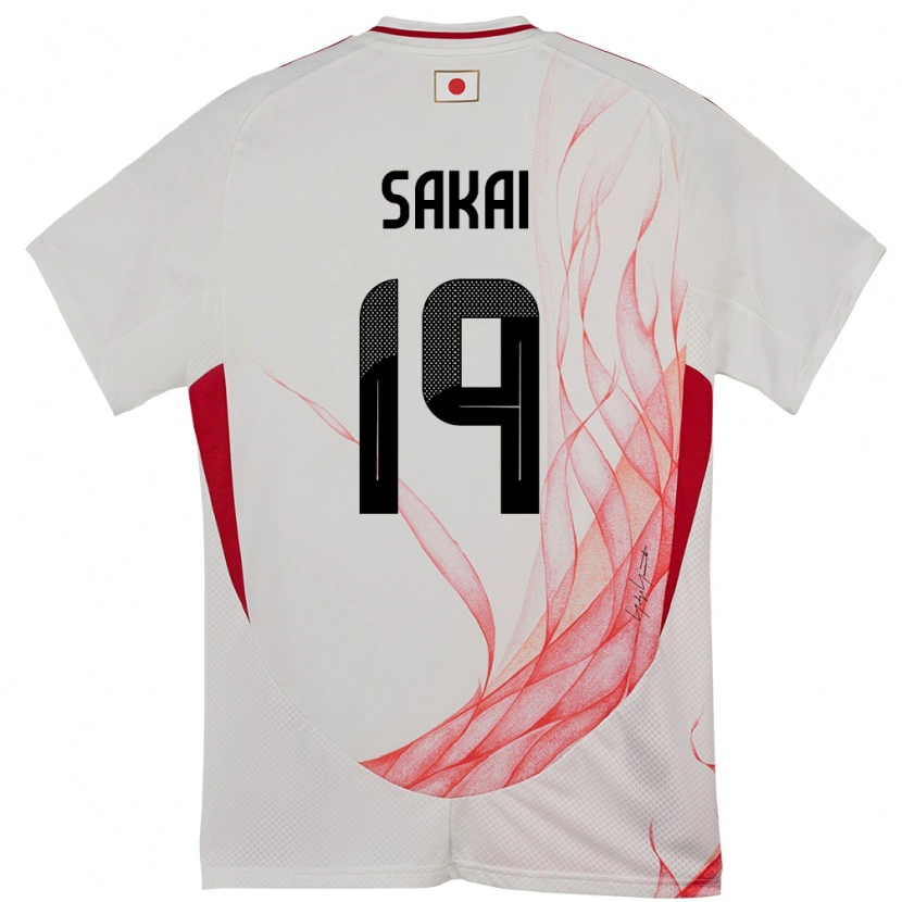 Danxen Barn Japan Hiroki Sakai #19 Hvit Bortetrøye Drakt Trøye 24-26 Skjorter T-Skjorte
