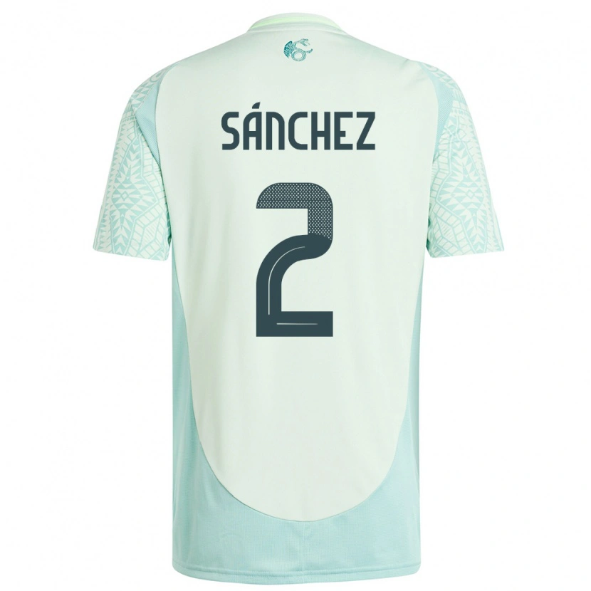 Danxen Barn Mexico Jorge Sánchez #2 Lin Grønn Bortetrøye Drakt Trøye 24-26 Skjorter T-Skjorte