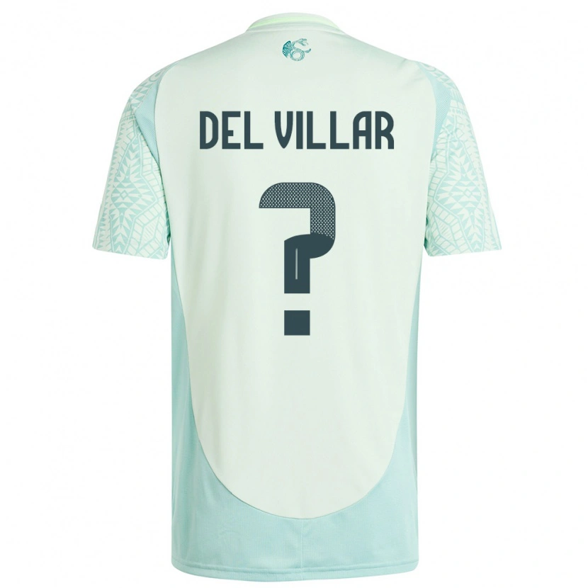 Danxen Barn Mexico Everardo Del Villar #0 Lin Grønn Bortetrøye Drakt Trøye 24-26 Skjorter T-Skjorte