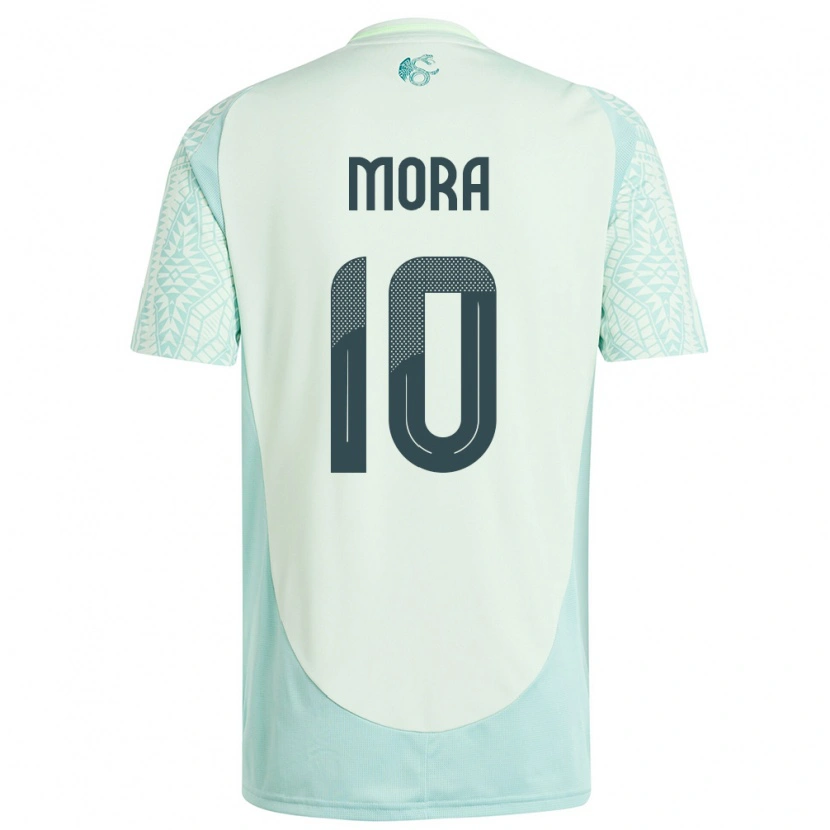 Danxen Barn Mexico Gilberto Mora #10 Lin Grønn Bortetrøye Drakt Trøye 24-26 Skjorter T-Skjorte