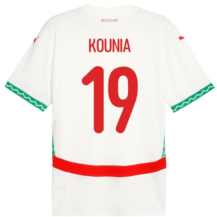 Danxen Barn Marokko Houssam Kounia #19 Hvit Bortetrøye Drakt Trøye 24-26 Skjorter T-Skjorte