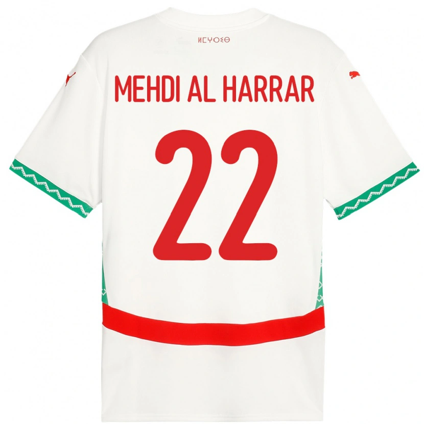 Danxen Barn Marokko El Mehdi Al Harrar #22 Hvit Bortetrøye Drakt Trøye 24-26 Skjorter T-Skjorte