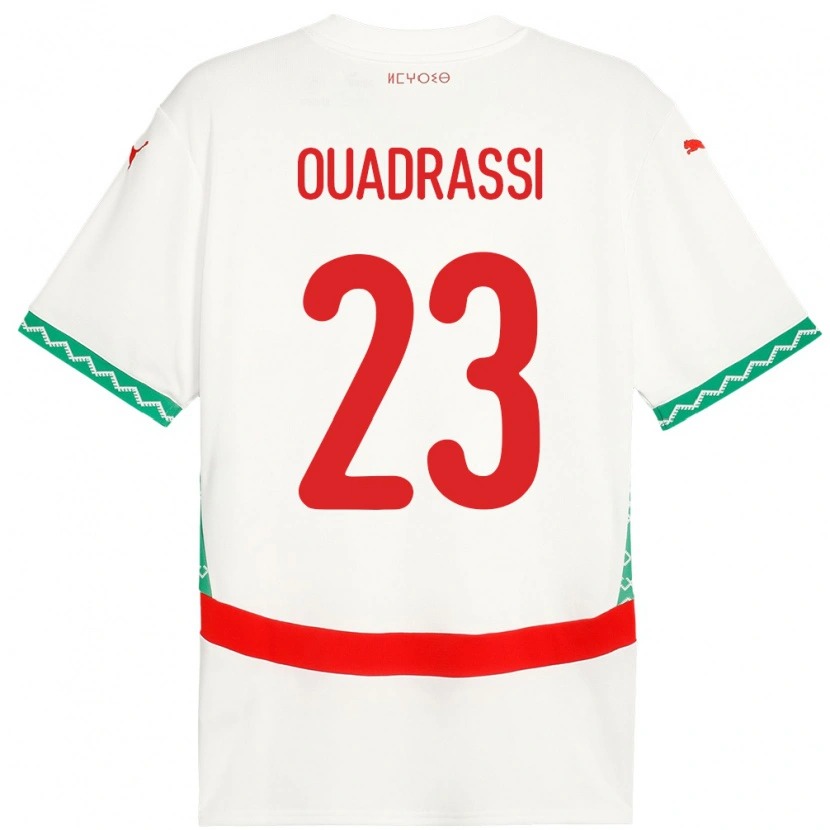 Danxen Barn Marokko Dalil Ouadrassi #23 Hvit Bortetrøye Drakt Trøye 24-26 Skjorter T-Skjorte
