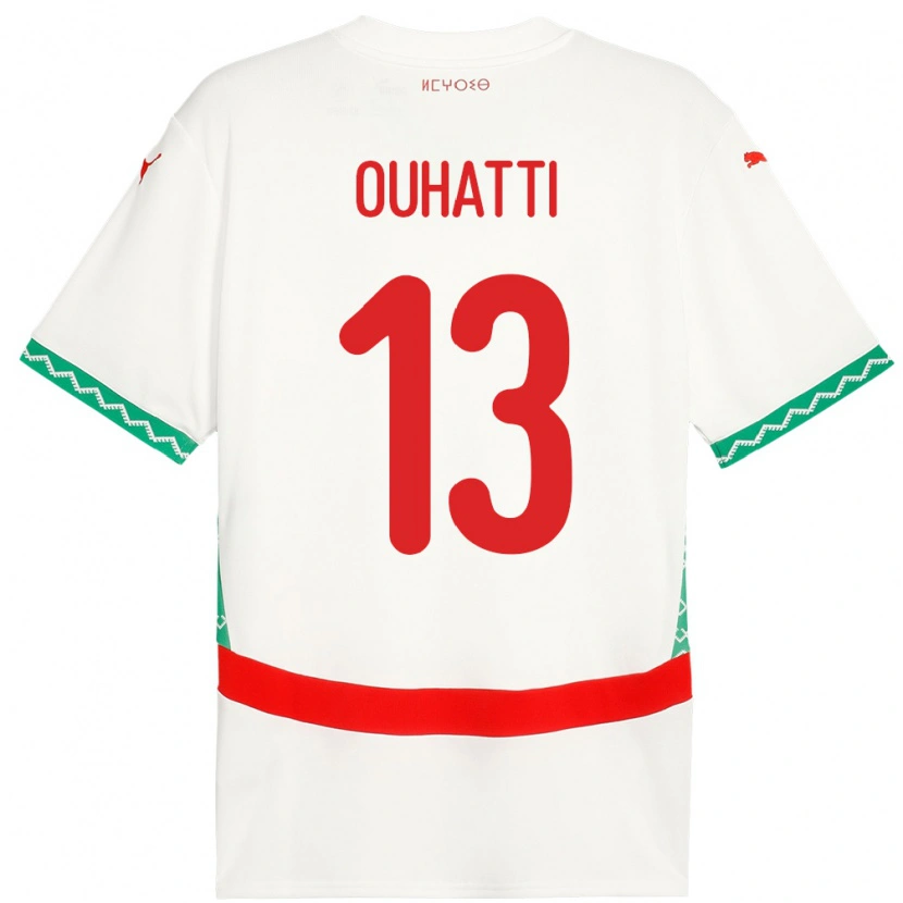Danxen Barn Marokko Aymane Ouhatti #13 Hvit Bortetrøye Drakt Trøye 24-26 Skjorter T-Skjorte