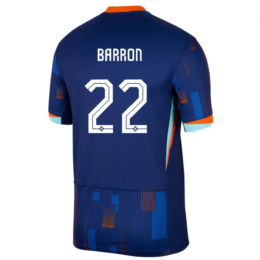Danxen Barn Nederland Eternal Barron #22 Blå Bortetrøye Drakt Trøye 24-26 Skjorter T-Skjorte