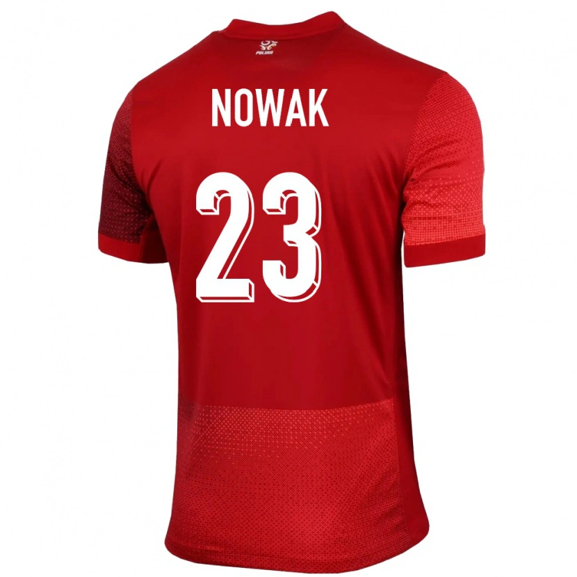 Danxen Barn Polen Wiktor Nowak #23 Rød Bortetrøye Drakt Trøye 24-26 Skjorter T-Skjorte